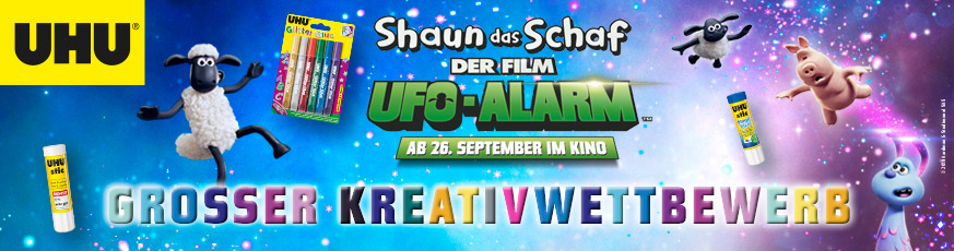 Shaun das Schaf Ufo-Alarm Kreativwettbewerb