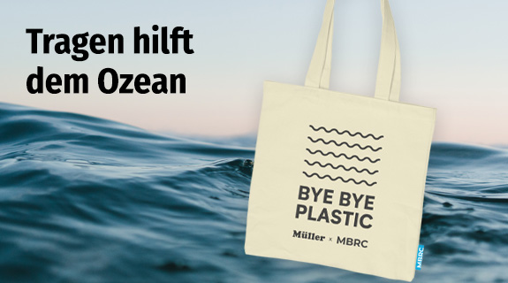 Bye Bye Plastic-Tragetasche in Kooperation mit MBRC The Ocean